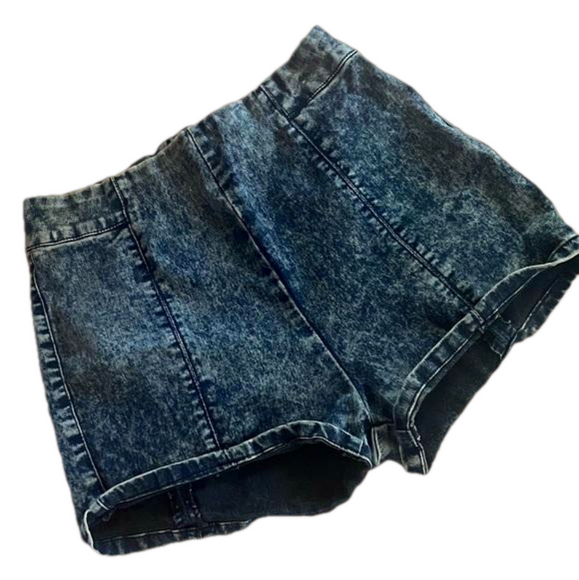 High Waisted Denim Short Shorts - Picture 1 of 2